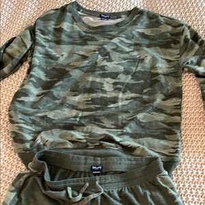 Camouflage Long Sleeve Top and Pants Set